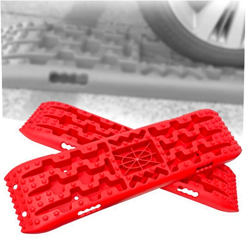 Erweater Off-Road Traction Boards, Pair Recovery Tracks Traction Mat with Jacking Base Rugged Vehicle Tire Assist Boards for Mud, Snow, & Sand Essential Recovery Gear for 4x4 Adventures