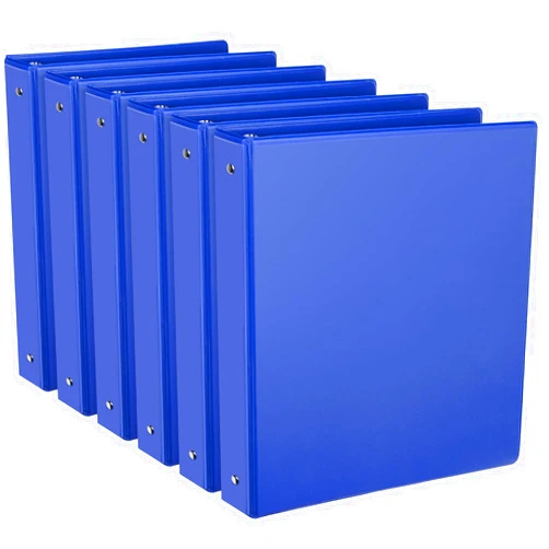 CIXILDTS 6-Pack 1-Inch Binder, Standard 3 Ring Binder Fit Letter Size Paper, Presentation View Binders,Blue