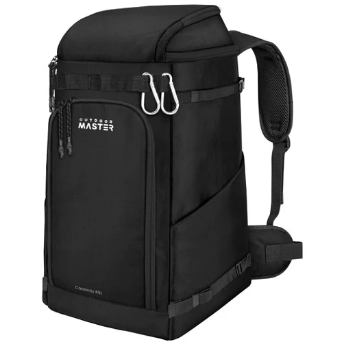 OutdoorMaster Ski Boot Bag, 65L Snowboard Boots Travel Backpack for Helmet, Ski Shoes, Goggles, Gloves and Accessories, Waterproof Exterior & Bottom