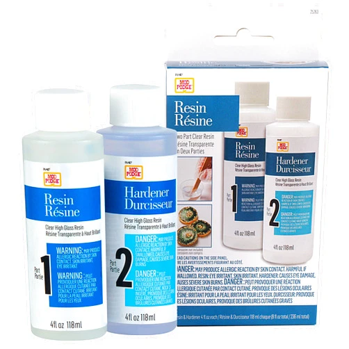 Mod Podge 8 fl oz Hardener 2-Part Supplies Pack, Perfect Kits and Silicone Molds for Epoxy Resin Projects, 25263, Clear