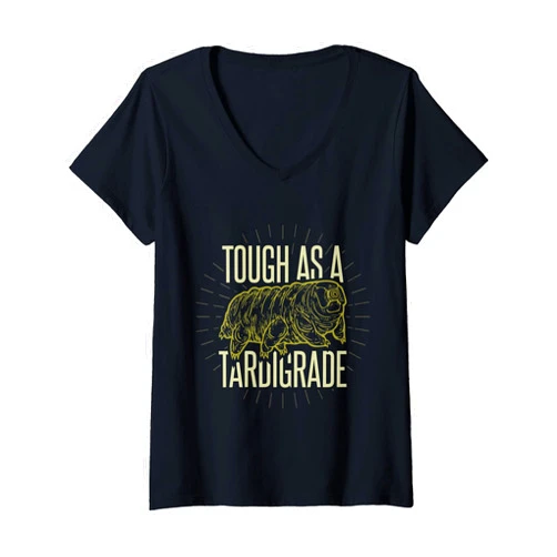 Best Microbiologist Apparel Womens Tough As A Tardigrade Microbiologist Microbiology Apparel V-Neck T-Shirt