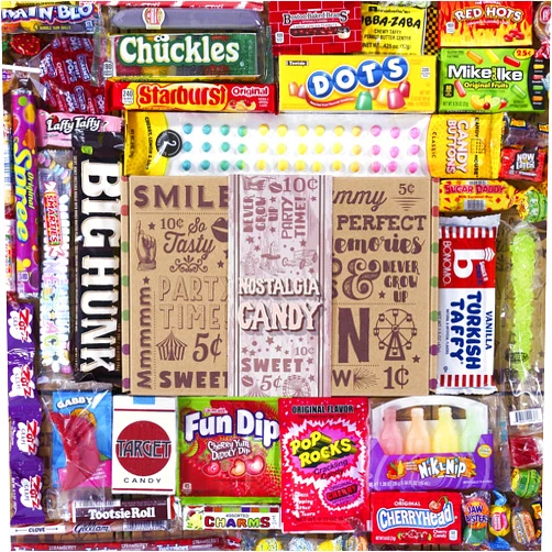 VINTAGE CANDY CO. HAPPY BIRTHDAY NOSTALGIA FUN CANDY CARE PACKAGE - Retro Candies Assortment Variety - GAG GIFT BASKET - PERFECT For Adults, College Students, Military, Teens, Man, Woman, Boy or Girl