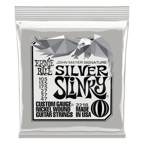 Ernie Ball John Mayer Silver Slinky Nickel Wound Electric Guitar Strings - 10.5-47 Gauge