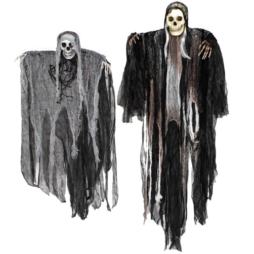 JOYIN 2 Pcs Halloween Hanging Grim Reaper Decorations Outdoor, 53” and 31.5