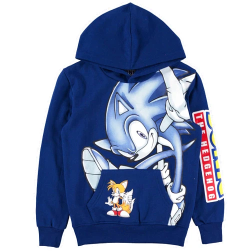 FREEZE Boys' Sonic & Tails Hoodie - Navy, Sizes 4-20, Sonic the Hedgehog Pullover