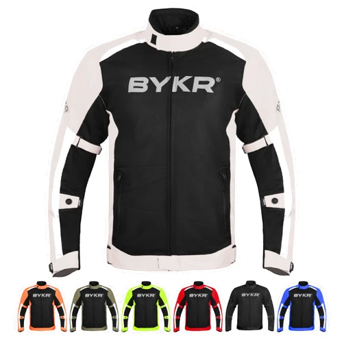 BYKR Mesh Motorcycle Jacket For Men Dual Sports Adventure Breathable Riding Protective Motorbike Jackets Enduro CE Armored
