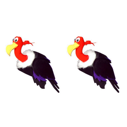 Beistle Unisex Plush Black Vulture Bird Hats, 2 Pieces – Animal Party Supplies, Halloween Costume Dress Up Accessories, Novelty Themed Headwear, Crazy Photo Booth Props