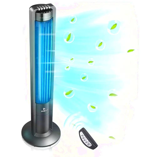 Airvention 115° Oscillating Modern Tower Fan for Bedroom, 43'' Standing Fan with Remote, 7.5H Timer, 28dB Ultra Quiet Cooling Floor Fan for Home, Office or Bedroom, 3 Speeds, 3 Modes, X01A, Black