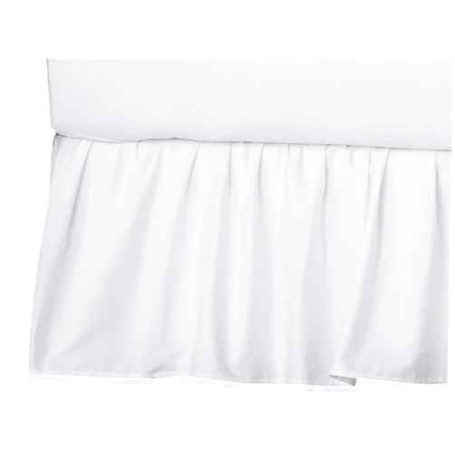 American Baby Company TL Care 100% Natural Cotton Percale Crib Bed Skirt, White, Soft Breathable, for Boys and Girls