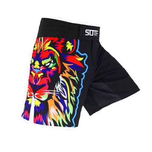 SOTF Men Breathable Running Shorts MMA Boxing Fitness Sports Shorts