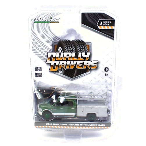 Chase Unit 1/64 2018 Ram 3500 Dually, Aluminum Service Bed w/ Ladder Rack,--Green Chase 46030-CGreen