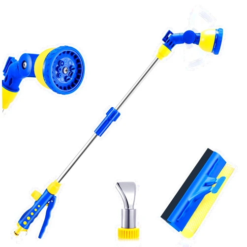 Ceoighe 28-42 Inch Metal Watering Wand, Long Telescopic Garden Hose Wand with Swivel Head, 10 Spray Patterns Nozzle Wand with Thumb Flow Control, Garden Hose Sprayer for Hanging Basket, Plants, Shrubs