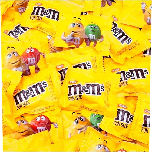 JÁCLER M&M Milk Chocolate and Peanut Funsize Individually Wrapped (PACK OF 1 POUNDS)
