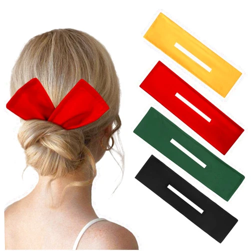 WOVOWOVO 4 Pieces Deft Hair Donut Makers - Bun Styling Accessories for Women, Girls, Kids - Twister Lazy French Curler Hair Ties