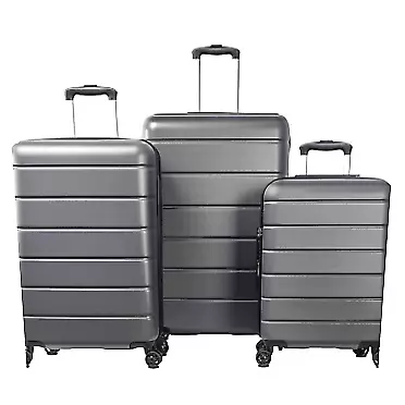 Werty Luggage Sets with Spinner Wheels, Luggage Sets Lightweight Expandable TSA Lock Spinner, 20in 24in 28in 20 inch+24 inch+28 inch Gray