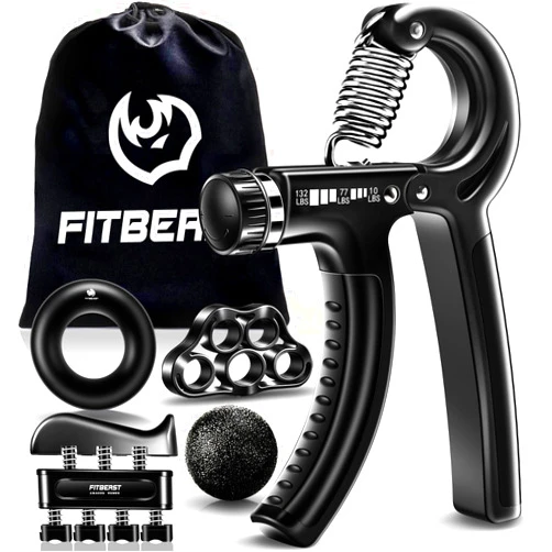 FitBeast Grip Strengthener Forearm Strengthener Hand Grips Strengthener Kit - 5 Pack Adjustable Resistance