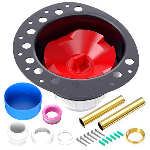 Homeslea Freestanding Tub Drain Rough-in Kit, Island Bath Tub Drain Kit with PVC Plastic Adapter and Brass Tail Pipes, Compatible with Freestanding Bathtub, Floor Mounted Bathtub and Copper Bathtub