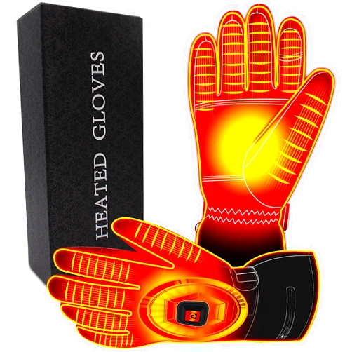 Autocastle 7.4V Heated Gloves Men Women Rechargeable Electric Battery Gloves Waterproof Touchscreen Thermal Gloves Winter Warm Gloves Climb Hike Hunt Ski Camp Cycle Hand Warmer