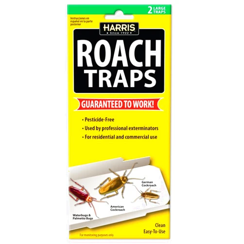 HARRIS Roach Glue Traps, 2-Pack, for Residential and Commercial Use