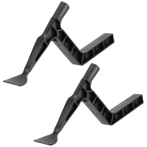 HOZEON 2 Pack Gutter Tool, Gutter Cleaning Spoon and Scoop with Unique Shaped Hook, Threaded Design Roof Gutter Cleaning Tool Cleaning Shovel for Ditch, Skylights, Garden, Sewer, Black