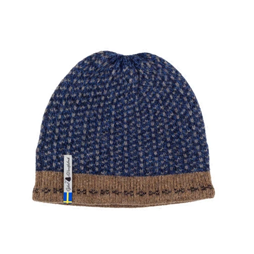 ÖJBRO VANTFABRIK Swedish 100% Merino Wool Beanie Hat in Skaftö Pattern