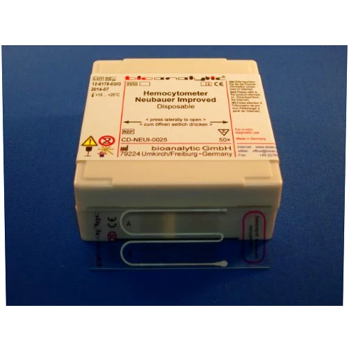 BioAnalytic Disposable Hemacytometer, Neubauer Improved (25 per Pack)