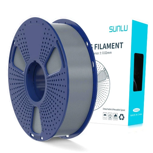 SUNLU PLA+2.0 3D Printer Filament, Upgrade PLA+ Filament 1.75mm, Tougher and Stronger, Neatly Wound PLA Plus Filament, Dimensional Accuracy +/-0.02mm, 1KG Spool(2.2lbs), Grey