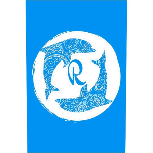Ocean Blue Publishing R: Initial R Monogram Notebook Journal Gift Circular Dolphin Mandala design (Dolphin Monogram Journals)
