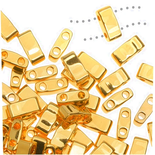 Miyuki Tila 5mm Half Cut 24kt Gold Plated