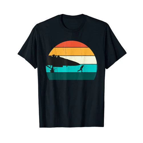 Jet Fighter Designs Retro Fighter Aircraft Pilot - Vintage Sunset Jet Landing T-Shirt