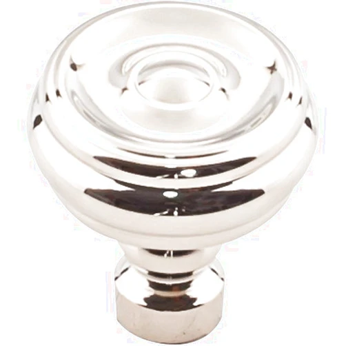 Top Knobs Brixton Button Knob 1 1/4 Inch Polished Nickel