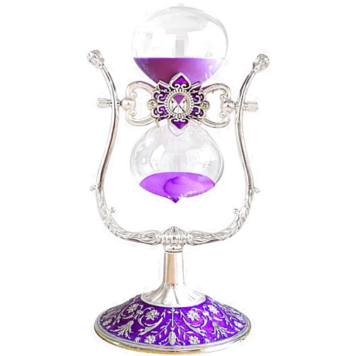 Igtazy Vintage Sand Timer Hourglass Decor,360° Rotating 15 Min Visual Timer for Home,Office Desk Wedding Decor