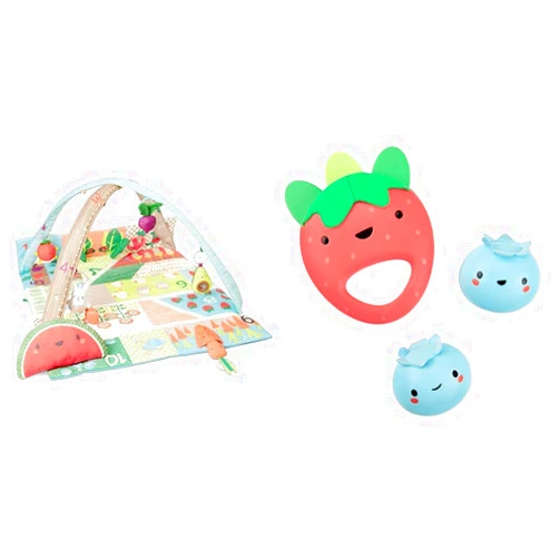 Skip Hop Baby Gym, Farmstand Grow & Play, Green & Baby Musical Toy Set, Farmstand, Berry Cute Band