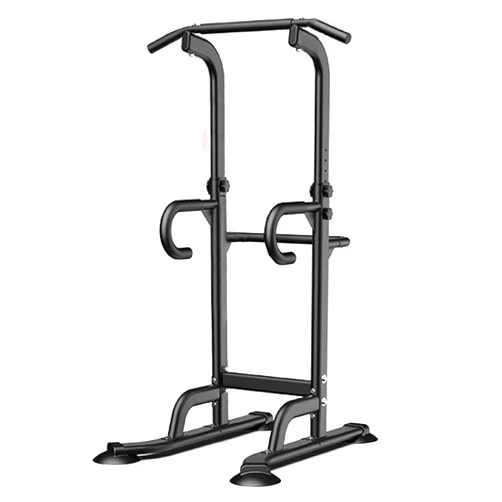 N/AB Dip Station Power Tower Pull Up Bar Strength Training Workout Equipment Home Gym Black