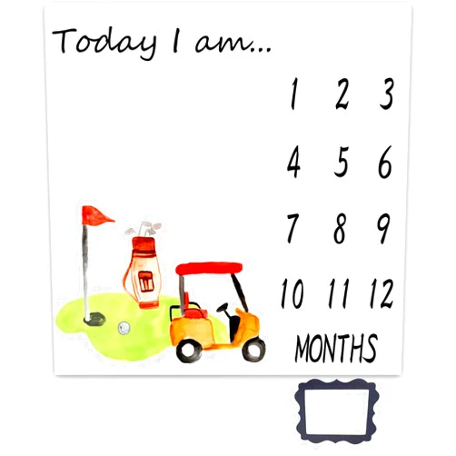 LUCKBTY Monthly Baby Milestone Blanket 40
