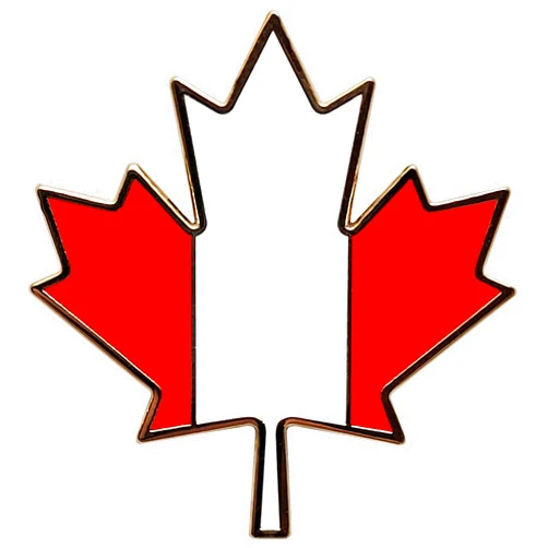 Pinsanity Canadian Maple Leaf Flag Enamel Lapel Pin