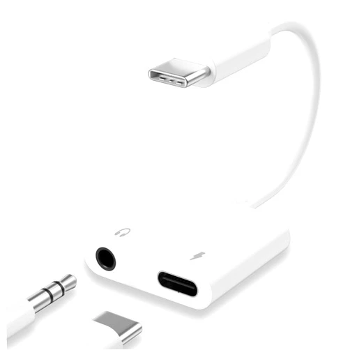 Belcompany USB C to 3.5mm Headphone Splitter Adapter,2 in 1 Type C to Aux Audio Jack with Fast Charging Port Dongle for Headphone Earbud Compatible with iPhone 15 Samsung S23 Ultra Note 20 Pixel5 iPad Pro Air