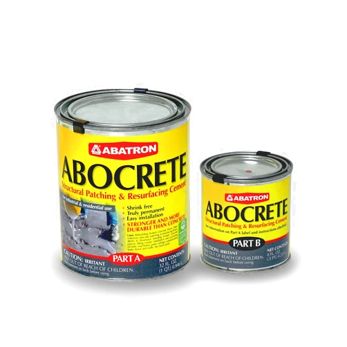 ABATRON Abocrete Kit - Self-Leveling Concrete Epoxy Patching and Filling Compound - Concrete Repair and Cement Crack Filler Small Kit - Without Sand - Light Gray