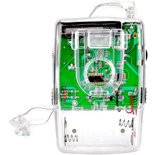 Retekess TR624 Portable Radio AM FM, Pocket Mini Radio, Clear Radio with Crystal Headphone, Powered by AAA Battery, Suit for Indoor Outdoor (Clear)