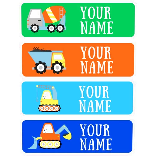 Generic 128 Custom Waterproof Dishwasher Safe Kid Name Labels for Daycare, School Supply, Baby Bottles, Lunch Boxes and Cups, Travel. Cute Personalized Design Name Stickers (Pattern 1)