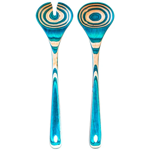 Totally Bamboo Baltique Mykonos Collection Wooden Salad Serving Utensil Set, 11-3/4