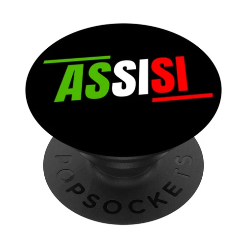 Assisi Travel Souvenir Gift Shoppe Assisi Italy Flag Colors For All Global Italiano Family PopSockets Swappable PopGrip