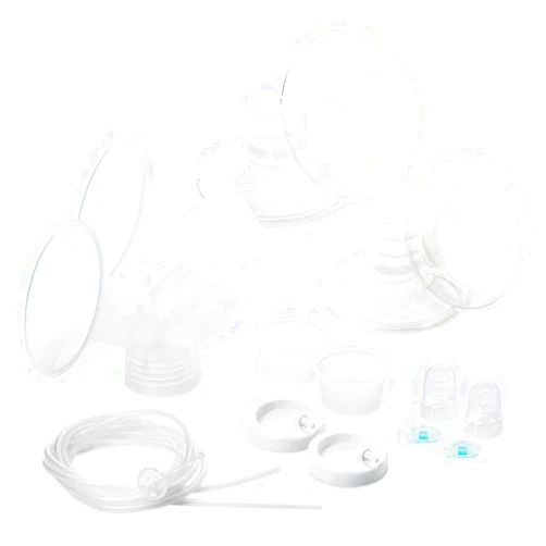 Evenflo Feeding Replacement Parts Breastfeeding Kit for Hospital Strength Advanced Double Electric Breast Pump Clear