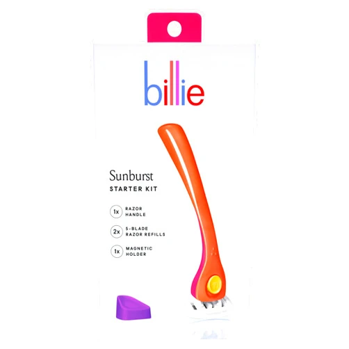 Billie Razors for Women Shave Kit – Women’s Razor + 2 x 5-Blade Razor Refills + Magnetic Holder – Sunburst