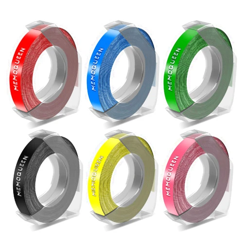 Memoqueen Embossing Label Maker Tape Compatible with Dymo Embossing Tape, 3/8