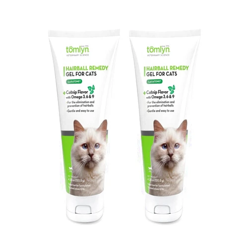 Tomlyn Laxatone Catnip Flavored Hairball Remedy Gel for Cats and Kittens, Hairball Gel for Cats to Help Prevent Hairballs and Promote Healthy Digestion, 4.25oz - 2 Pack