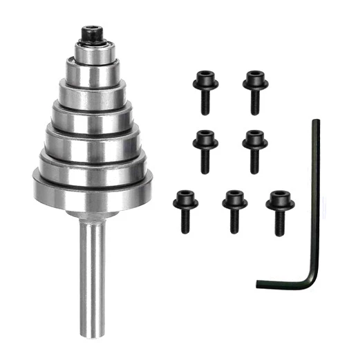 Eyech 7PC Metal Bearings Replacement Kit Deep Groove Ball Bearing Accessory Bit for Router Bit -Inner Dia. 3/16