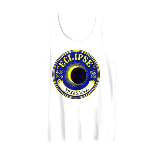 2023 ECLIPSE Family Travel Tour Keepsake Souvenir 2023 Annular SOLAR ECLIPSE Family Travel Tour TEXAS Souvenir Tank Top