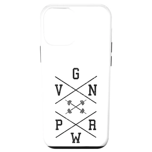 Cool Vegan Statement Gym Workout Designs iPhone 12 mini VGN PWR - Gym Workout Weight Lifting Case