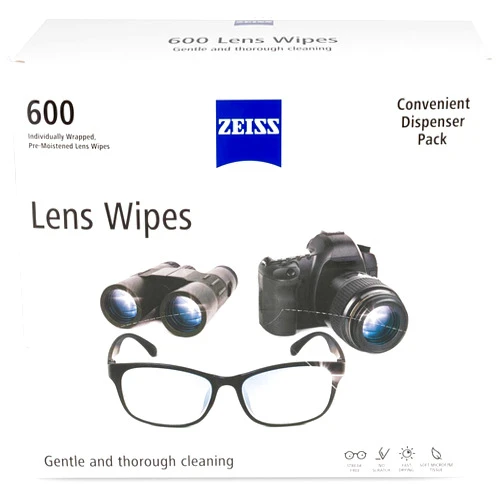 ZEISS Pre-Moistened Lens Cleaning Wipes, 600 Count